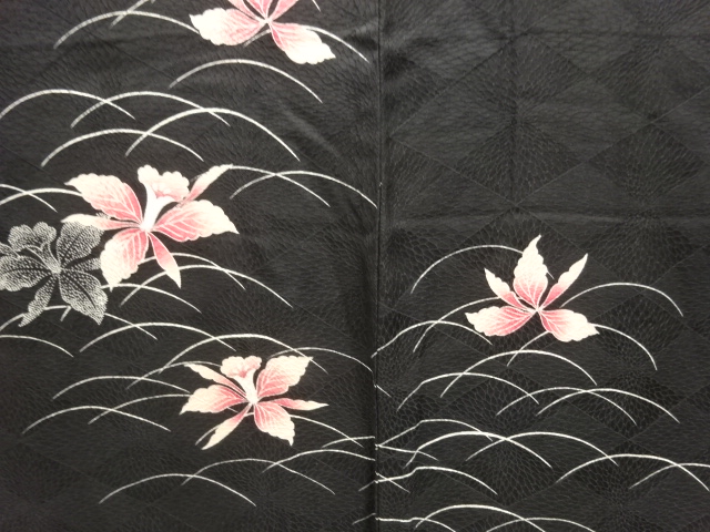  花模様一ツ紋絵羽織